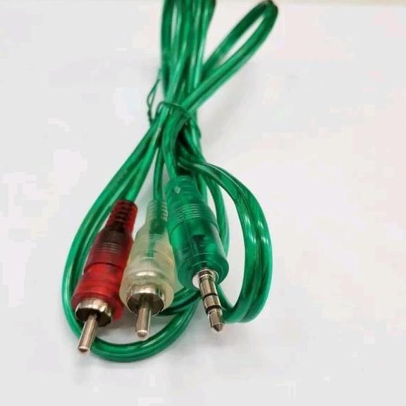Kabel RCA Mini Stereo 2 ke 1 / Kabel Audio HP ke Speaker Kualias Premium