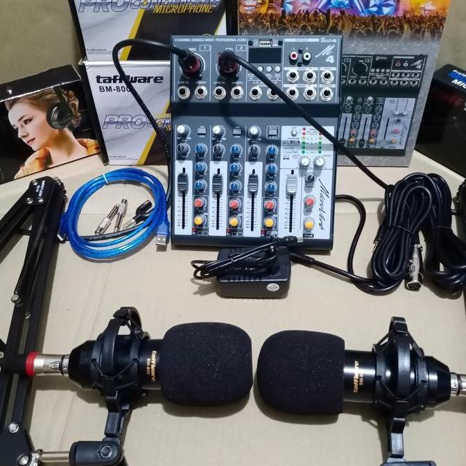 Paket Soundcard/Paket Podcast 2 Mic BM 800