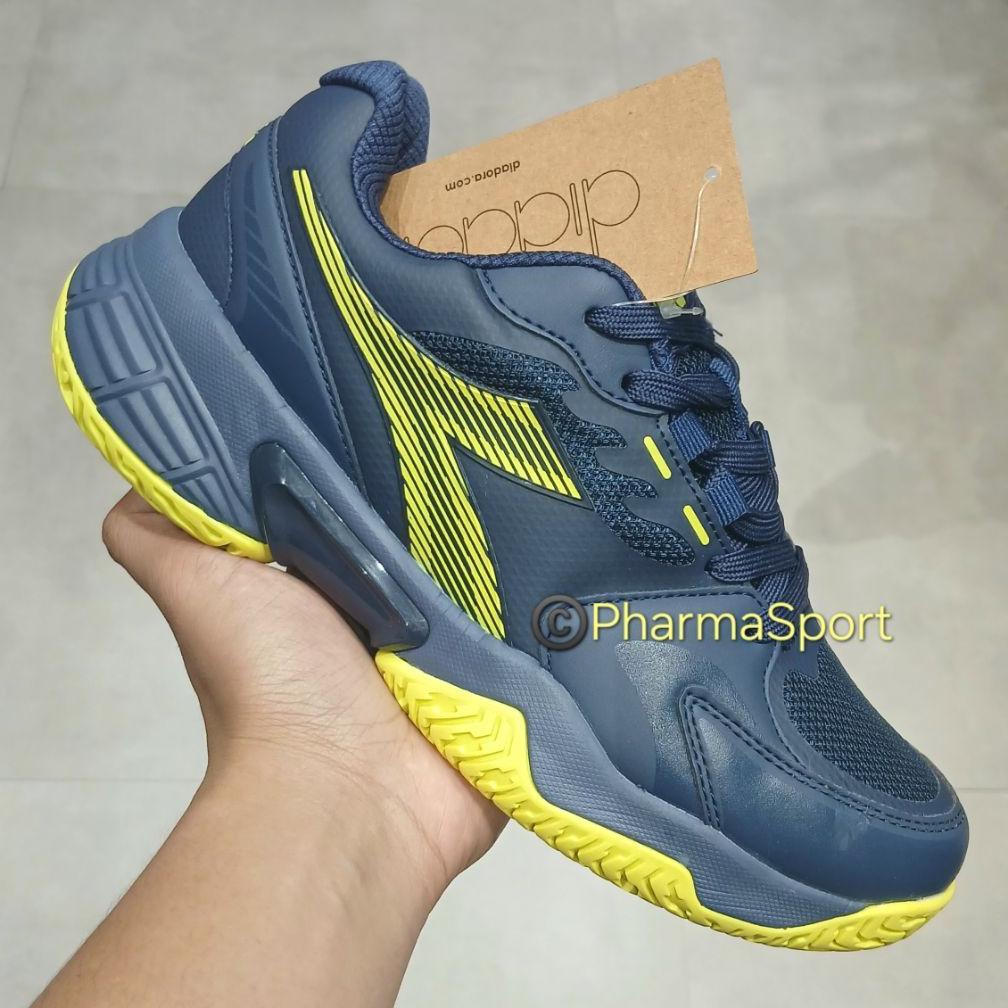 New Sepatu Tenis Diadora Navy Lime Original Authentic Sepatu Tennis Padel Murah Nicholas
