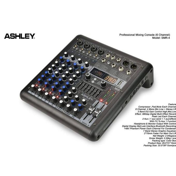Mixer Ashley smr4 smr 4 soundcard usb BT