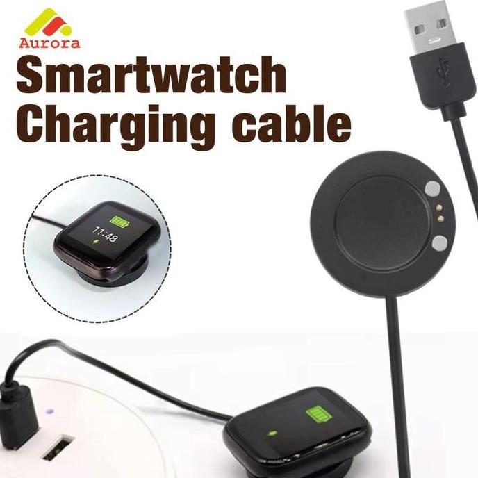 JIDZRUN Kabel Charger Smartwatch Magnetik 2 Pin Untuk Hiwatch T500 T500+ Series 7 T55 X6 X7 Dock Cha