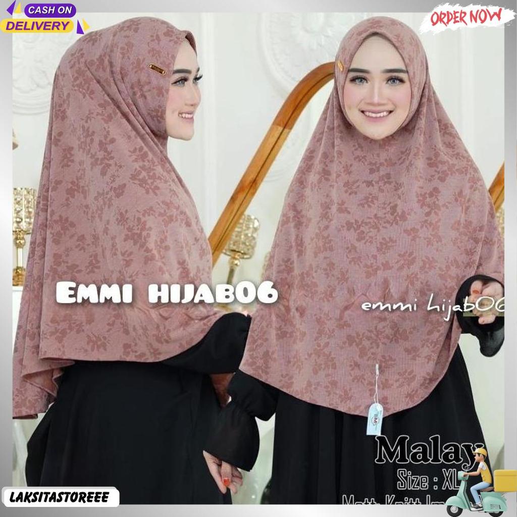 Hijab Bergo Knit Malay Xl Motif Terbaru ]Khimar Bergo Knit Syria Motif Jumbo Xl [Kualitas Terjamin