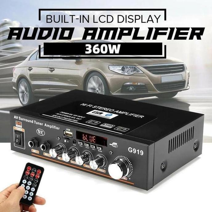 Audio Amplifier Bluetooth HiFi Surround USB MP3 FM 360W - G919 - Power Amplifier Wireless Bluetooth 