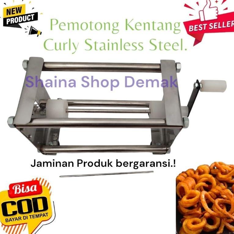 Alat Pemotong Viral Kentang Curly Bahan Stainless Steel Anti Karat
