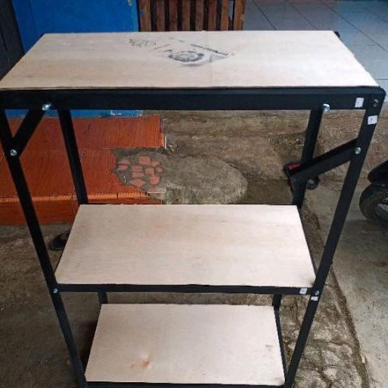 Rak Serbaguna P60Cm L30Cm T80Cm 3 Susun / Rak Aquarium / Rak Bongkar Pasang / Rak Susun Besi / Rak P
