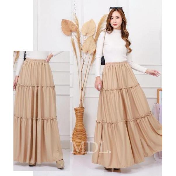 ROK SUSUN MAYUNG PREMIUM / BASIC SKIRT / SUSUN SKIRT ROK MUSLIMAH PANJANG MURAH KERJA NGANTOR KULIAH