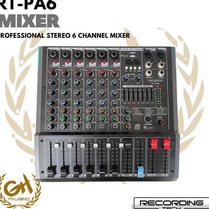 Recording Tech RT-PA6 Professional Stereo Mixer | RT PA 6 - RT PA6
