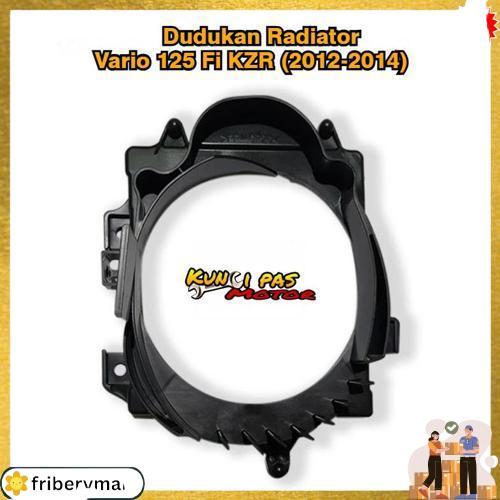 Cover Tutup Kipas Set Rumah Dudukan Radiator Vario Techno 125 Old Bohlam Kzr 2012-2014 Kucipas Motor