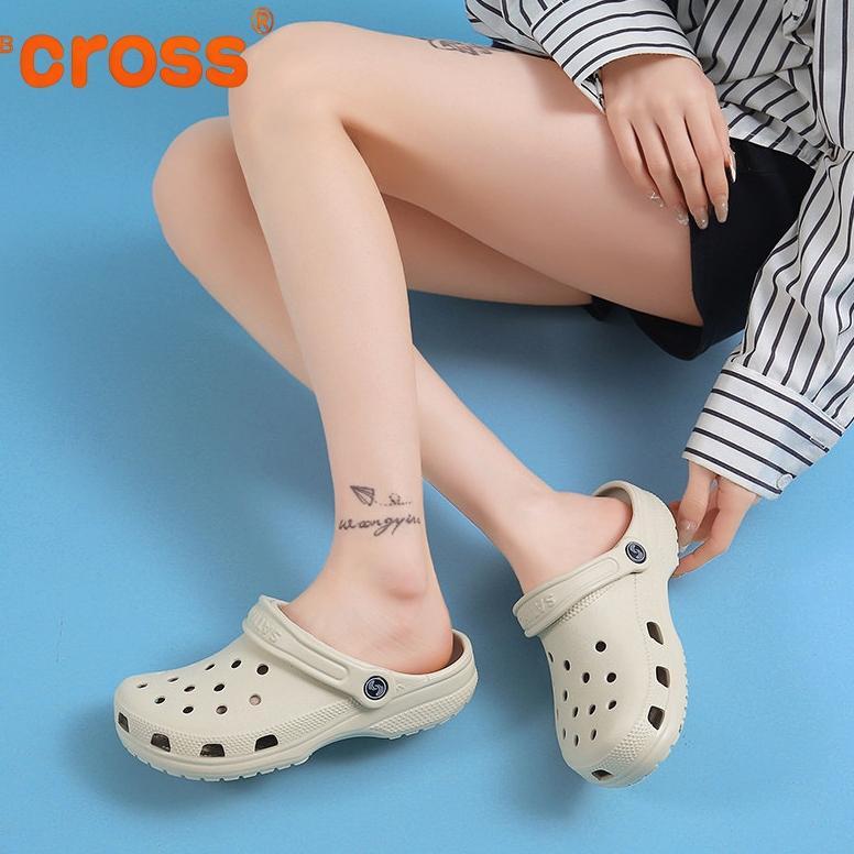 big promo classic clog nb cross sandal wanita anti air original super empuk