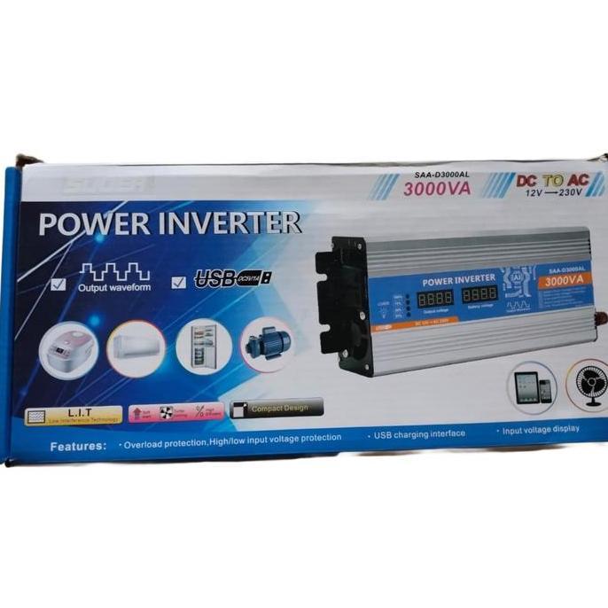 Inverter DC to AC 3000 Watt DC 12V ke AC PLN 220V SUOER