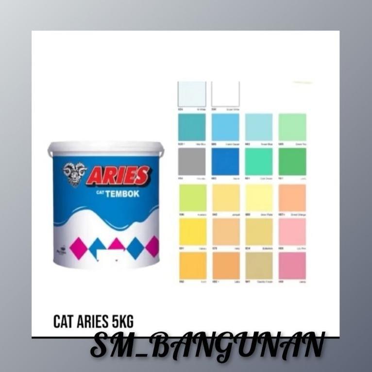 (Baca Deskripsi Pekanbaru)Cat Tembok Aries 5Kg / Cat Air Merk Aries 5Kg / Cat Dinding Aries 5Kg