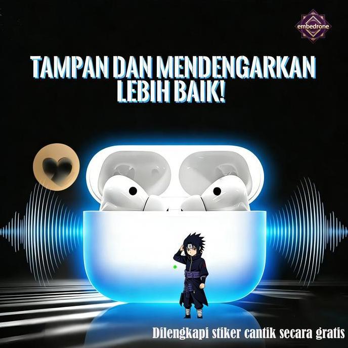 2026  PHANTOM GT60 Earphone Nirkabel, Anti Air Dalam, Baterai Tahan Lama, TWS, Bass Kuat, Surround 3