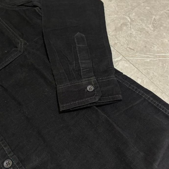 kemeja panjang Hitam Corduroy lois orinal KLK551L