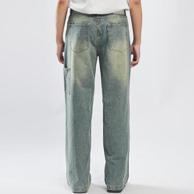 Amos de Nimes - London Desert Wash - Wide Leg Denim Jeans