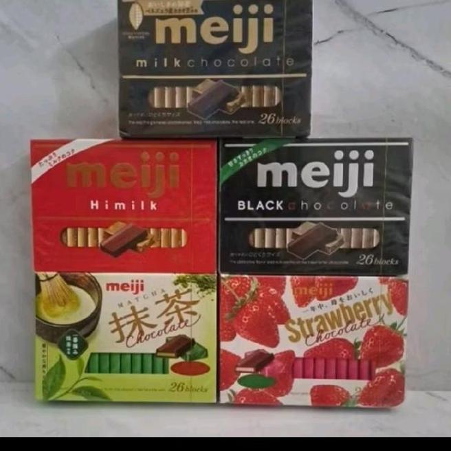 Meiji Milk Chocolate Bla Chocolate Himilk Matcha Strawberry