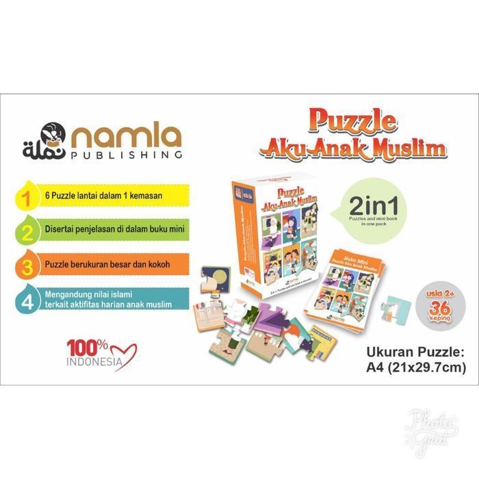 TERLARIS Mainan Edukasi Anak Puzzle Aku Anak Muslim 1 set 6 Puzzle Lantai