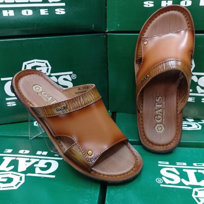 Sandal Kulit Gats JK 703 Tan Orinal Sandal casual pria Sendal