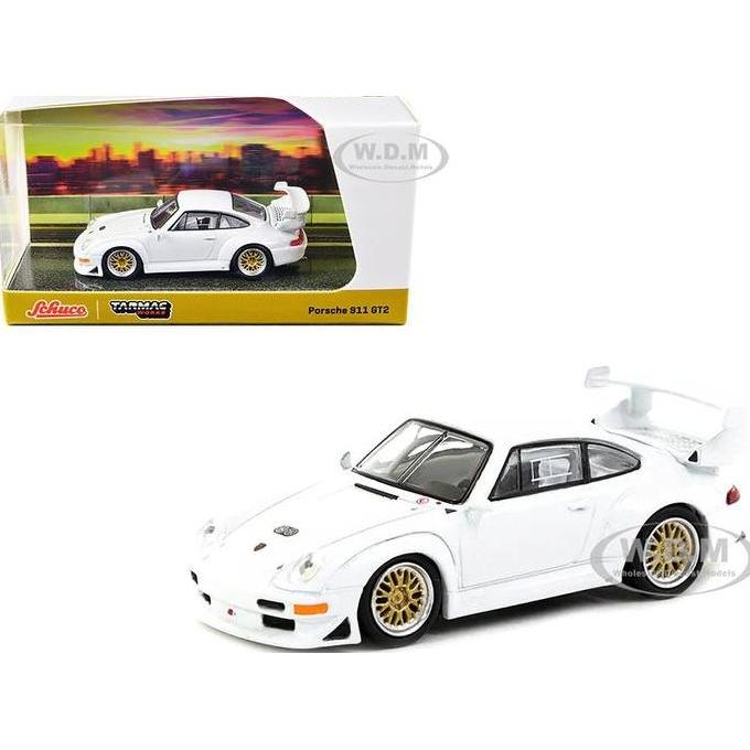 T64S-004-WH TARMAC WORKS SCHUCO PORSCHE 911 GT2 DIECAST MINIATUR
