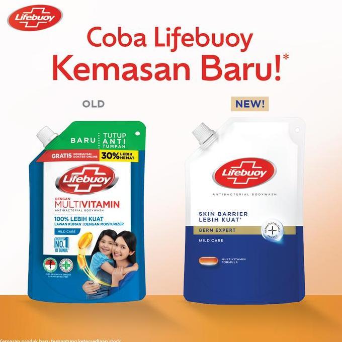Bathe- [Buy 2 Get 2] Lifebuoy Sabun Mandi Mild Care 800Ml Pouch [Flash ]