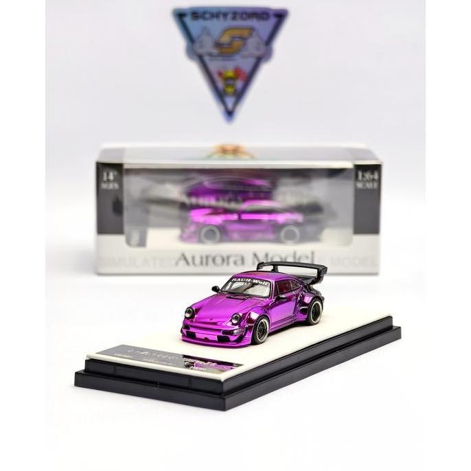 Aurora Model Porsche RWB 964 GT Wing Edition Purple Black