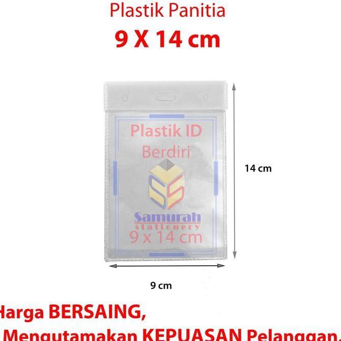 Package- Plastik Id Panitia Berdiri / Name Tag Holder Ukuran 9X14 / 10X14 / 10,5X16,5 / 11X17 / 12,5