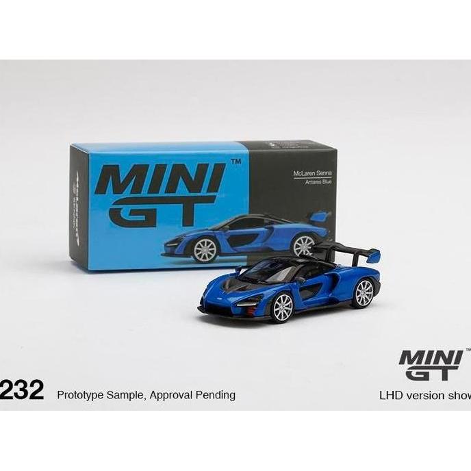 1/64 MGT 232 McLaren Senna Antares Blue MiniGT Mini GT Diecast