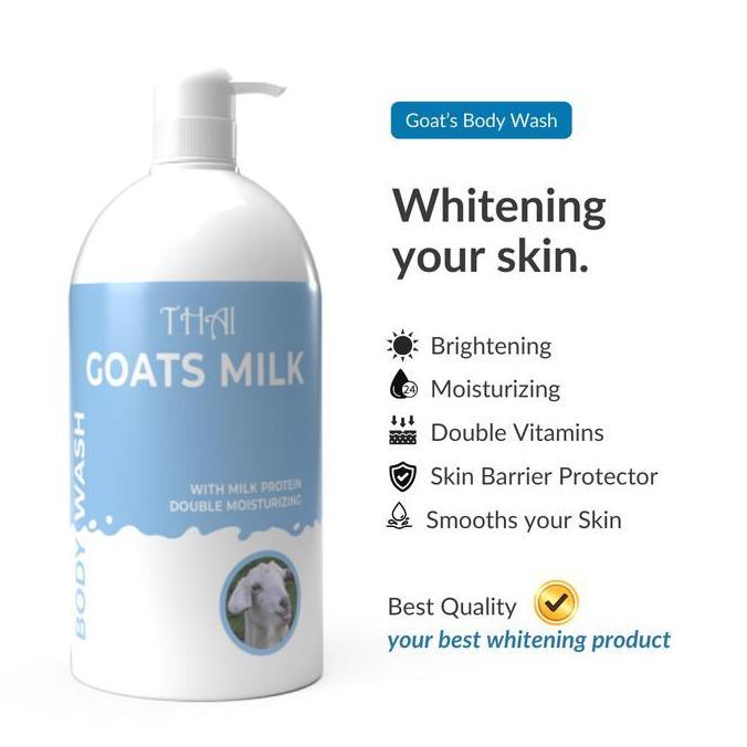Bathe- Thai Goat'S Milk Body Sh 1000Ml - Sabun Cair Dengan Ekstrak Susu Kambing