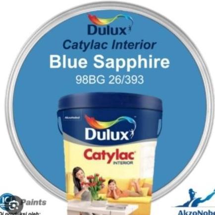 TERMURAH - dulux catylac interior blue sapphire 98BG 26/293 dulux cat tembok interior biru 5kg 5 kg