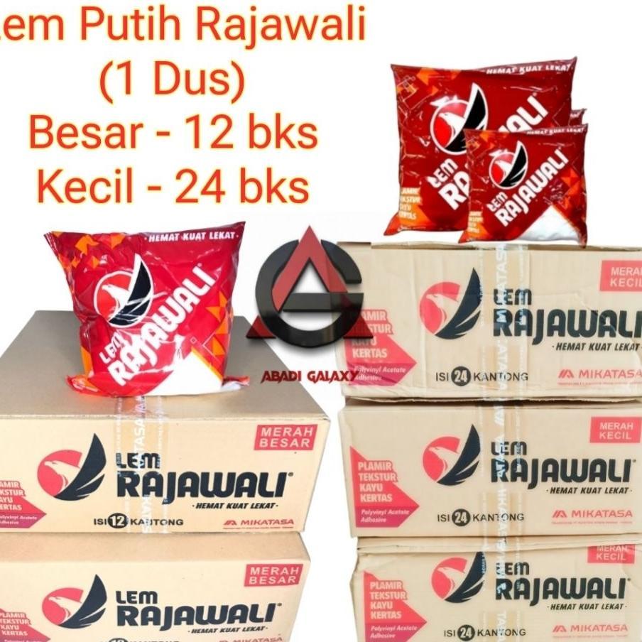 Lem Putih Rajawali / Lem Rajawali Putih  (Grosir 1 Dos) Besar ; Kecil