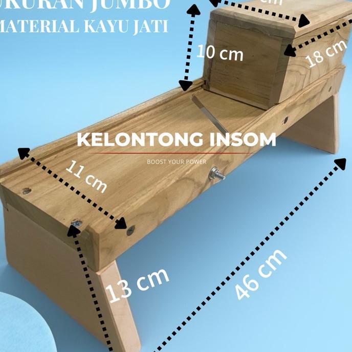 Pemotong Bawang Ukuran Jumbo Pengiris Bawang Pengiris Keripik Pengiris Serbaguna Bahan Kayu Jati