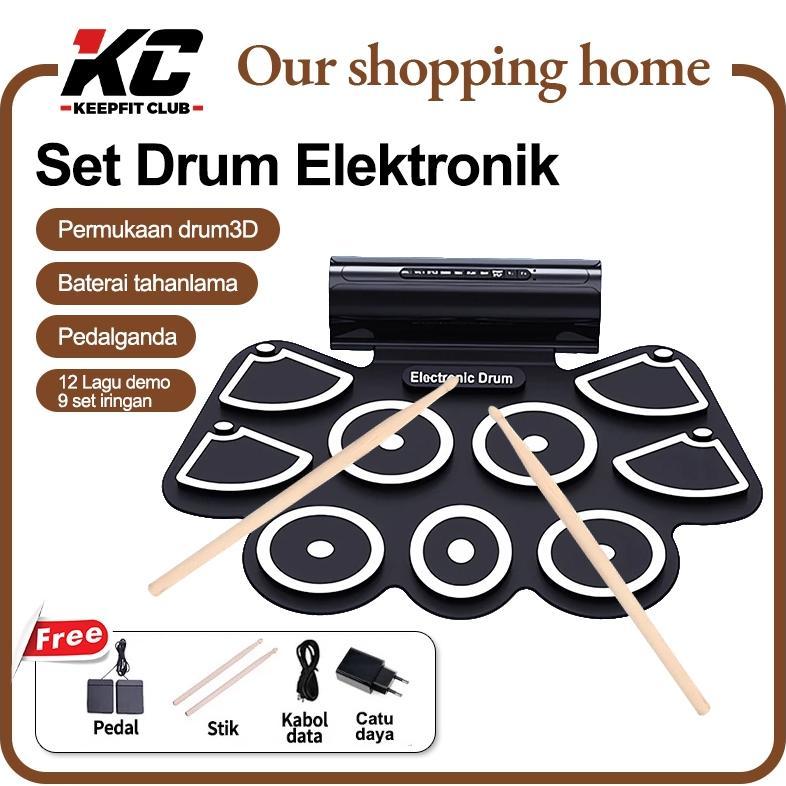 Set USB Drum Elektronik/Drum Digital Elektronik Portabel /set drum elektrik silikon/drum elektronik 