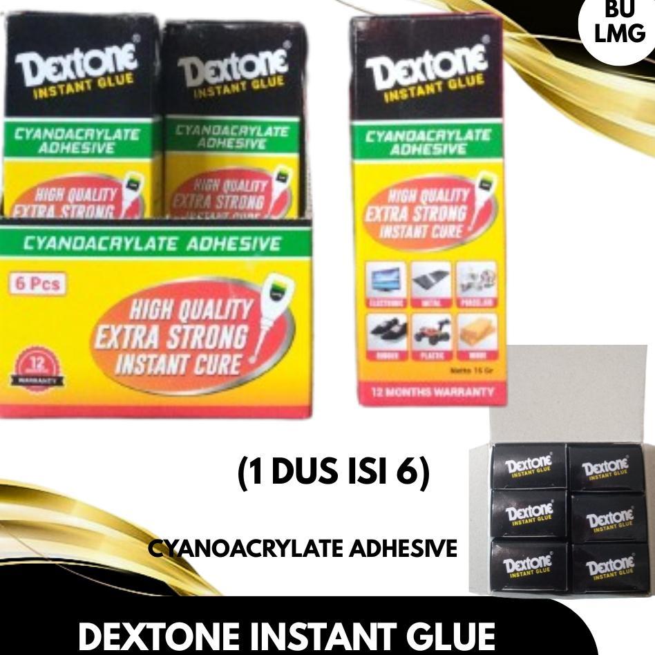 Lem Tetes Dextone || Dextone Instan Glue 15Gr || 1 Dus Isi 6