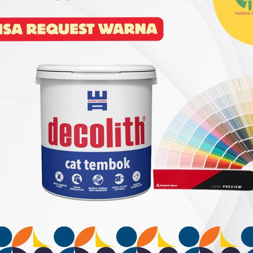 Cat Tembok Interior Decolith 5 Kg - Ready Semua Warna