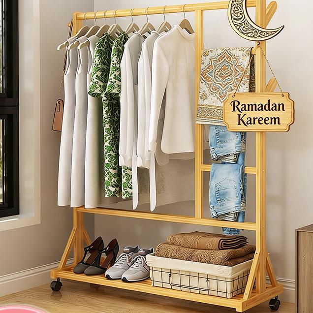 Stand Hanger Gantungan Baju Kayu Gantungan Berdiri Stand Hanger Serbaguna Stand Hanger Triangle