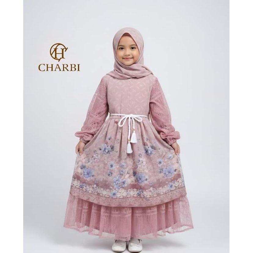 NEW INAYAH GAMIS CERUTY BABYDOLL MIX WITH CHANTILY ANAK ANAK ORI