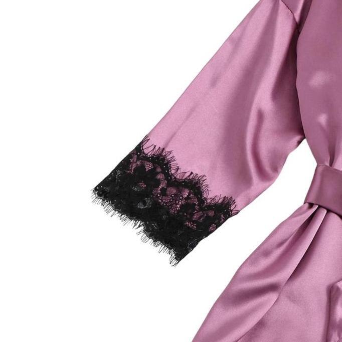Vestito- [ Redpink ] Setelan Full Set Kimono Lingerie Dinas Nhtwear Nita Desa Looks Meh Elegant Erop