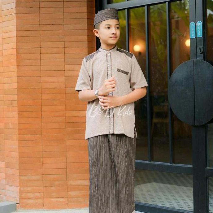 NEW B&D KIDS KOKO ANAK SARKOCI MALIK SETELAN LENGAN PENDEK ATASAN BAJU CELANA KAIN KATUN MADINAH MOT