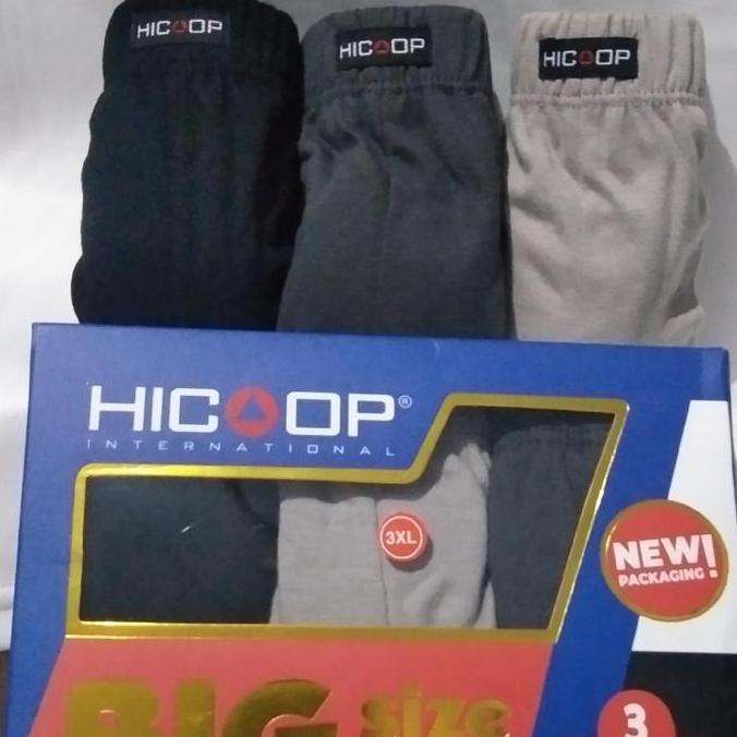 Promo Celana Dalam Hicoop Big Size 2 Xl 3Xl Dan 4Xl Sekotak Isi 3Pcs
