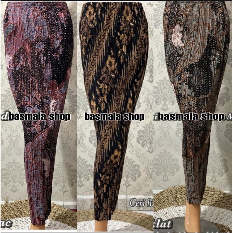Rok Plisket Batik / Rok Plisket / Bawahan Kebaya / Rok Kebaya / Rok Wisuda / Paya Hijau