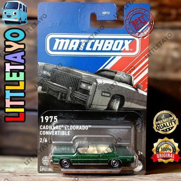 Matchbox American Convertible 1975 Cadillac Eldorado Convertible Hijau Mobil Muscle Old New