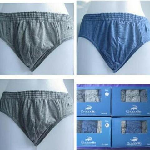 New Celana  Dalam Crocodile Isi 3P Sempak Crocodile Art 240 Celana Dalam Pria Katun Polos Celana Pri
