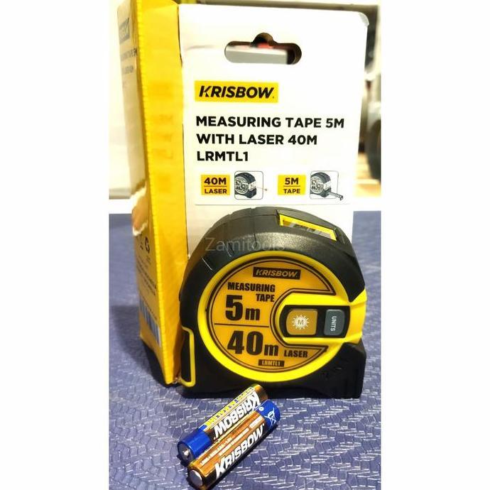 Meteran Laser 40 meter & meteran biasa 5 meter Krisbow