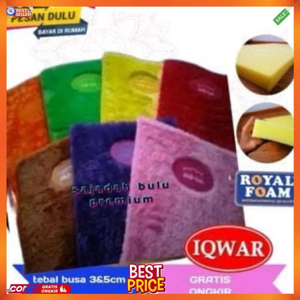 Sajadah Bulu Premium Busa Royal Foam Anti Slip Sejadah Dewasa Alas Sholat Anti Kempes /uk.110 x 60x5