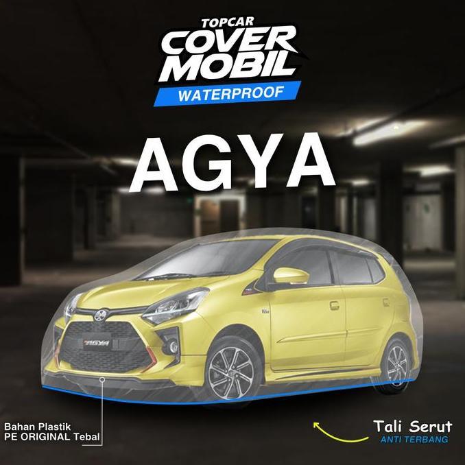 TOPCAR Cover Mobil Agya Ayla Transparan Plastik Waterproof cover mobil