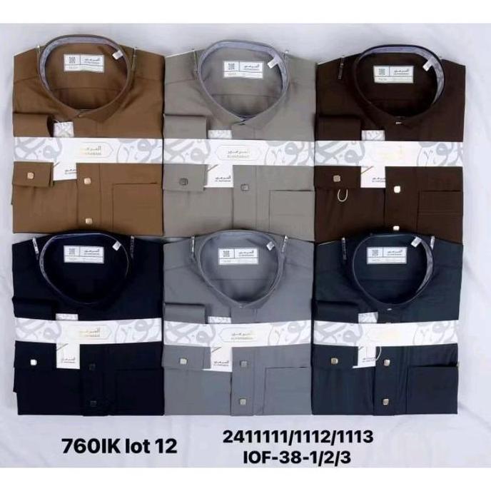 GAMIS AL HARAMAIN PREMIUM ORINAL LENGAN MANSET KERAH KEMEJA Jubah Pria