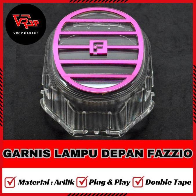 VRGP GARNIS LAMPU DEPAN FAZZIO/ GARNISH LAMPU DEPAN YAMAHA FAZZIO BAHAN AKRILIK/ AKSESORIS FAZZIO / 