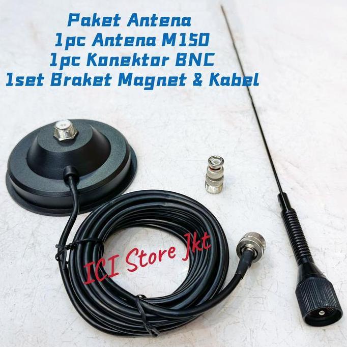 Paket Antena Mobil M150 Braket Magnet Dpspm
