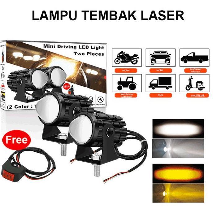 ZACRO Lampu Tembak Laser 2 Warna Waterproof / Lampu LED Motor Mobil