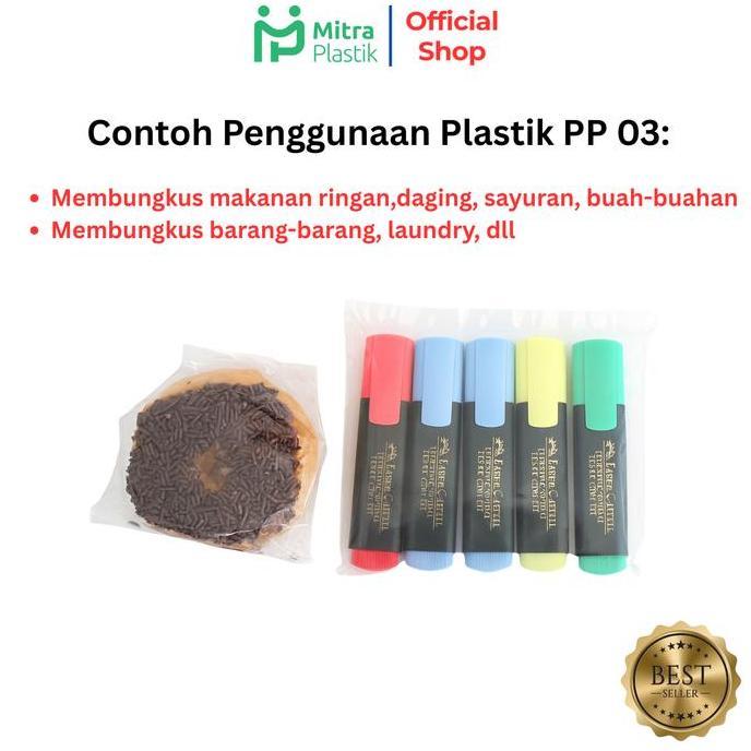 Akukamu- Plastik Pp Lebar 25 Tebal 03 25X35 25X40 25X45 25X50 Kantong Bening