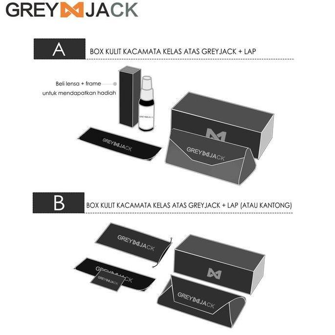Donna- Kacamata Frame/ Kacamata Minus / Kacamata Pelajar / Grey Jack 1108